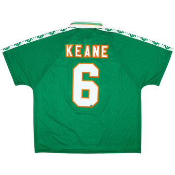 1996-98 Ireland Maillot Domicile Keane #6 - 9/10 - (XXL)