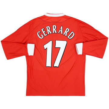 2002-04 Liverpool Domicile Maillot ML Gerrard #17 - 8/10 - (L)