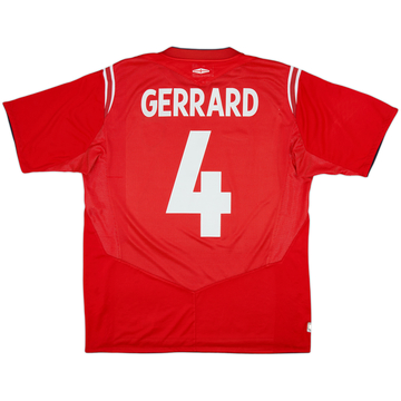 2004-06 England Maillot extérieur Gerrard #4 - 7/10 - (L)