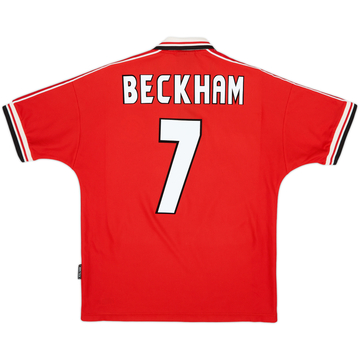 1998-00 Manchester United Maillot Domicile Beckham #7 - 7/10 - (M)