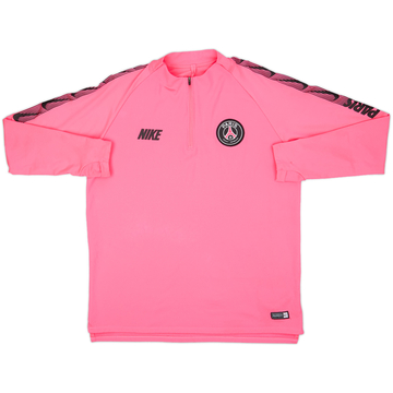 2018-19 Paris Saint-Germain Nike 1/4 Zip Haut d'entraînement - 9/10 - (L)