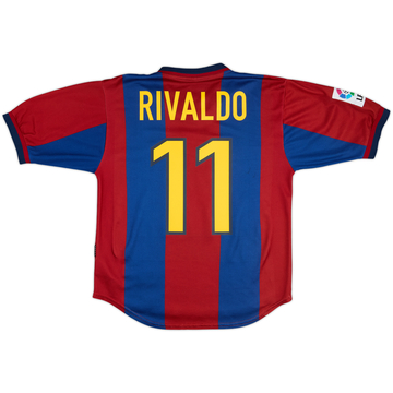 1998-00 Barcelona Maillot Domicile Rivaldo #11 - 8/10 - (S)