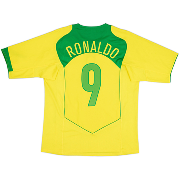 2004-06 Brazil Maillot Domicile Ronaldo #9 - 8/10 - (L)