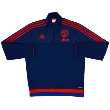 2015-16 Manchester United adidas Haut d'entraînement col zippé - 7/10 - (L)