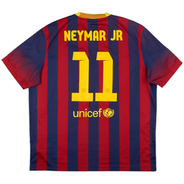 2013-14 Barcelona Maillot Domicile Neymar Jr #11 - 6/10 - (XL)