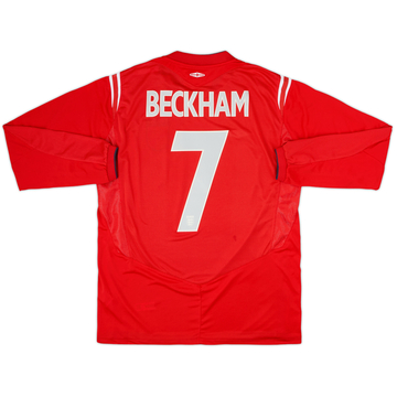 2004-06 England Maillot extérieur manches longues Beckham #7 (L)