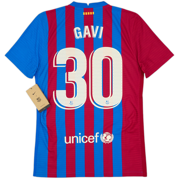 2021-22 Barcelona Maillot Domicile Authentique Gavi #30 (S)