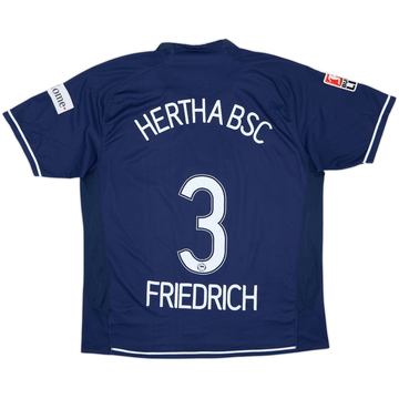 2007-08 Hertha Berlin Maillot Domicile Friedrich #3 - 6/10 - (XL)