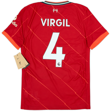2021-22 Liverpool Maillot Domicile Authentique Virgil #4 (S)