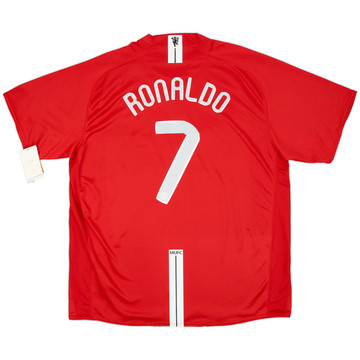 2007-09 Manchester United Maillot domicile Ronaldo #7 (XXL)