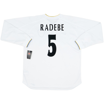 2000-02 Maillot Leeds United Domicile Manches Longues Version Joueur Radebe #5 (XL)