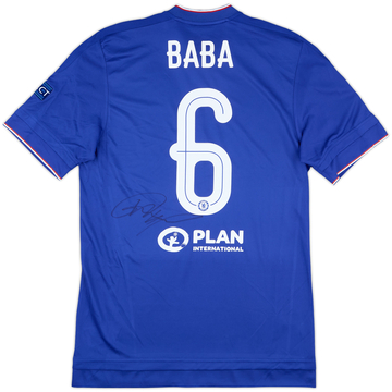 2015-16 Chelsea Maillot Domicile Champions League Version Joueur Signé Baba #6 (M)