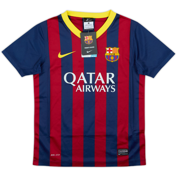2013-14 Barcelona Maillot Domicile Basique (S.Boys)