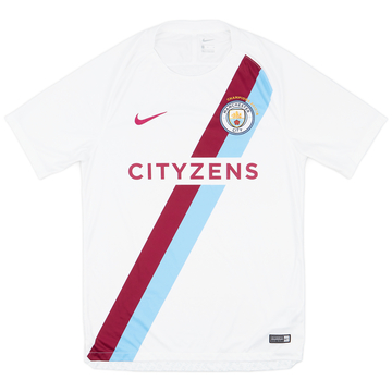2017-18 Manchester City Maillot d'avant-match 'Champions' Version joueur - 8/10 - (M)