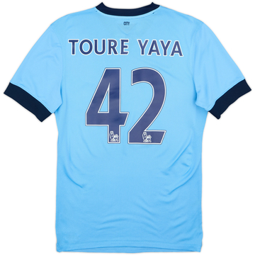 2014-15 Manchester City Maillot Domicile Authentique Toure Yaya #42 - 8/10 - (M)