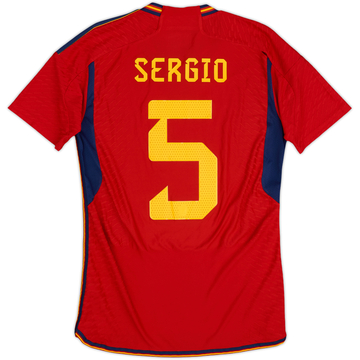 2022-23 Spain Maillot Domicile Authentique Sergio #5 - 7/10 - (S)