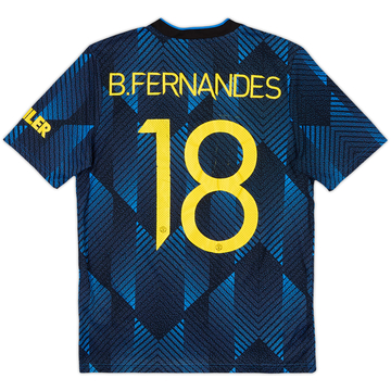 2021-22 Manchester United Maillot Third B.Fernandes #18 - 6/10 - (XL.Boys)