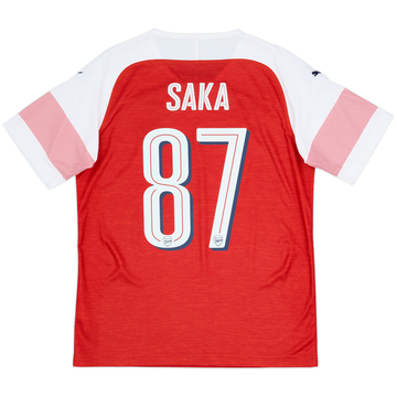 2018-19 Arsenal Maillot Domicile Saka #87 - 8/10 - (M)