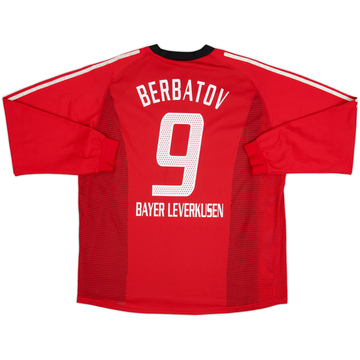 2002-04 Bayer Leverkusen Maillot Domicile ML Version Joueur Berbatov #9 - 6/10 - (XL)