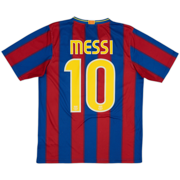 2009-10 Barcelona Maillot Domicile Basique Messi #10 - 8/10 - (S)