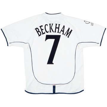 2001-03 England Maillot domicile Beckham #7 - 8/10 - (M)