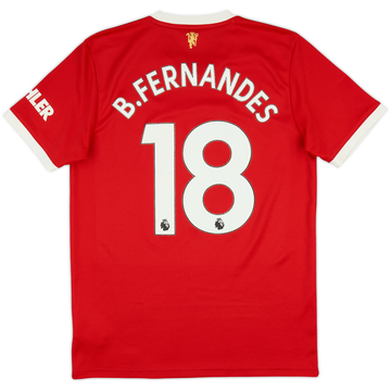 2021-22 Manchester United Maillot domicile B.Fernandes #18 - 6/10 - (M)