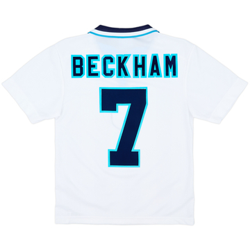 1995-97 England Maillot Domicile Beckham #7 - 9/10 - (Y)