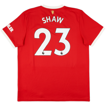 2021-22 Manchester United Maillot Domicile Shaw #23 - 9/10 - (XL)