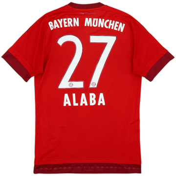 2015-16 Bayern Munich Maillot Domicile Alaba #27 - 6/10 - (S)