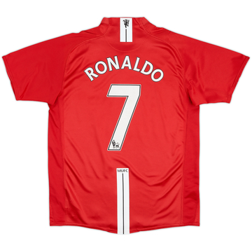 2007-09 Manchester United Maillot Domicile Ronaldo #7 - 6/10 - (M)