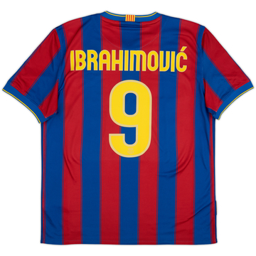2009-10 Barcelona Maillot Domicile Ibrahimovic #9 - 8/10 - (L)