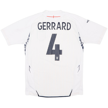 2007-09 England Maillot Domicile Gerrard #4 - 4/10 - (S)