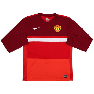 2011-12 Manchester United Nike Maillot d'entraînement manches longues - 9/10 - (L)