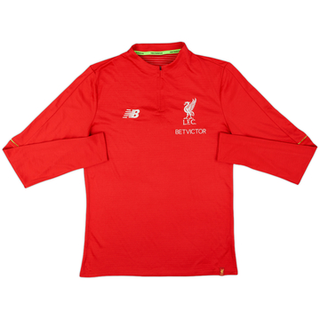 2018-19 Liverpool New Balance Haut d'entraînement 1/4 Zip - 8/10 - (M)