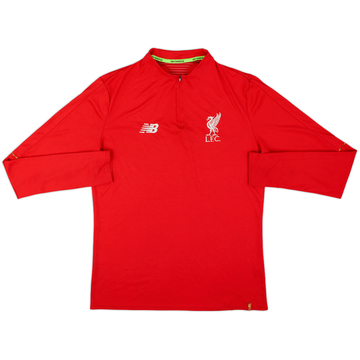 2018-19 Liverpool New Balance Haut d'entraînement 1/4 Zip - 8/10 - (M)