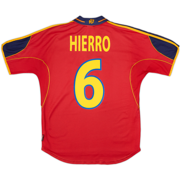 1999-02 Spain Maillot Domicile Hierro #6 - 6/10 - (S)