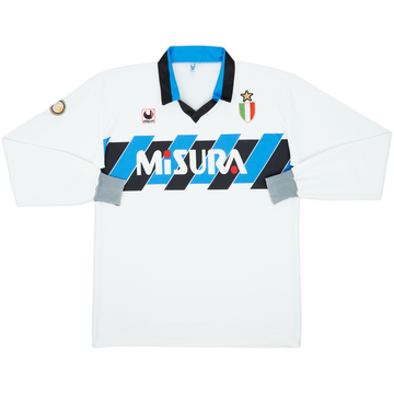 1989-90 Inter Milan Maillot Extérieur ML - 6/10 - (XL)
