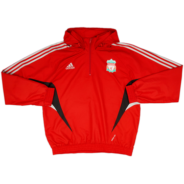 2008-09 Liverpool adidas Veste de pluie 1/4 zip à capuche - 8/10 - (L)
