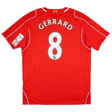 2014-15 Liverpool Maillot domicile Gerrard #8 (XL)