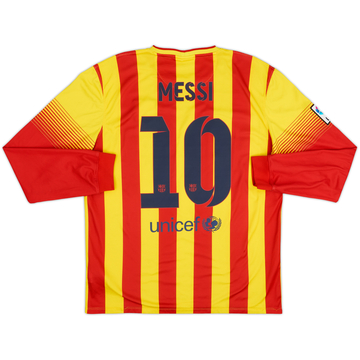 2013-15 Barcelona Extérieur Maillot manches longues Messi #10 - 7/10 - (L)
