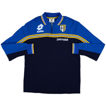 1998-99 Parma Lotto 1/4 Zip Polo ML - 9/10 - (M)