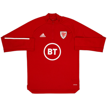 2019-20 Wales adidas Haut d'entraînement 1/4 Zip - 10/10 - (M)