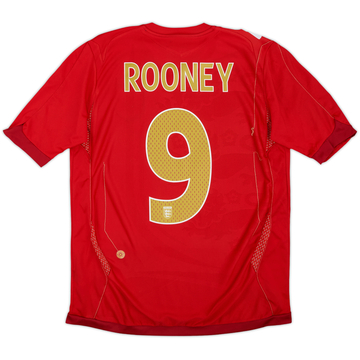 2006-08 England Maillot extérieur Rooney #9 - 6/10 - (S)