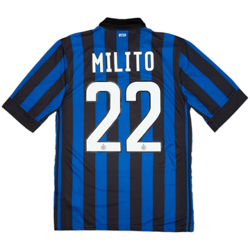 2011-12 Inter Milan Maillot Domicile Milito #22 - 6/10 - (S)