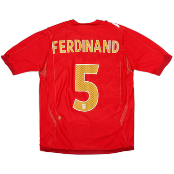 Maillot extérieur Angleterre 2006-08 Ferdinand #5 - 5/10 - (M)