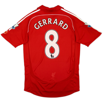 2006-08 Liverpool Maillot Domicile Gerrard #8 - 8/10 - (S)