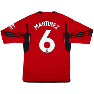 2023-24 Manchester United Maillot Domicile Manches Longues Martinez #6 - 8/10 - (L)