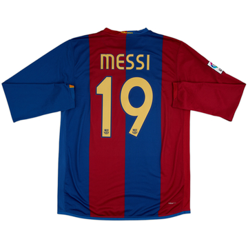 2006-07 Barcelona Maillot Domicile Manches Longues Messi #19 - 8/10 - (L)