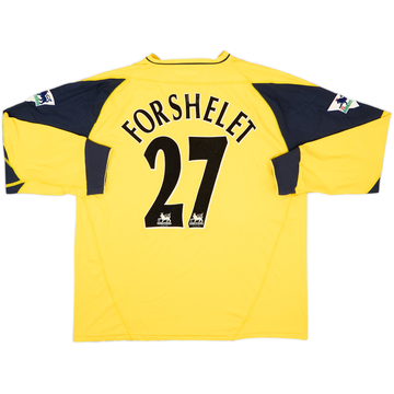 2002-03 Maillot de match Bolton extérieur manches longues Forshelet #27