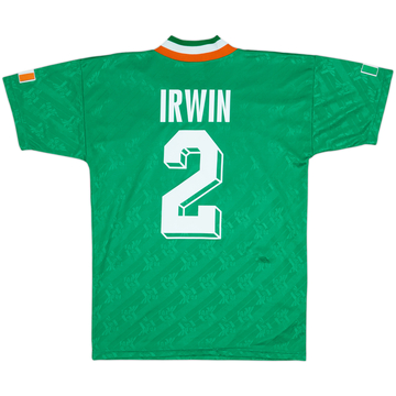 1994 Irlande Maillot Domicile Irwin #2 - 10/10 - (S)